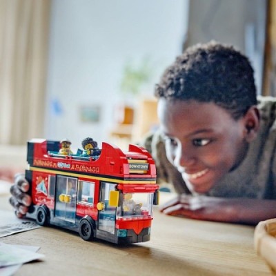 Lego 60407, City Autobús Turístico Rojo de Dos Pla