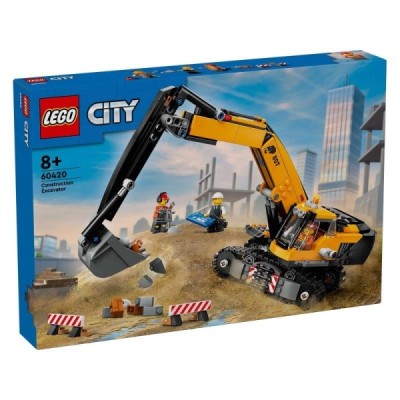 Lego 60420, City Excavadora de Obra Amarilla