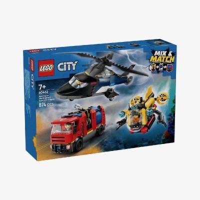 Lego 60462, City Remix: Helicóptero, Camión de Bom