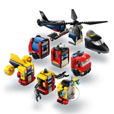 Lego 60462, City Remix: Helicóptero, Camión de Bom