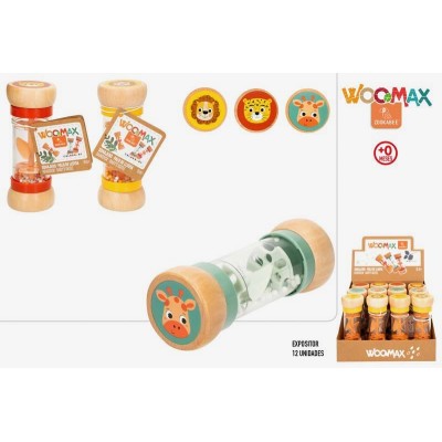 WOOMAX ZOOKABEE-SONAJERO BOLAS MADERA ANIMALES 3/S