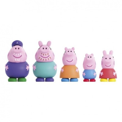 PEPPA PIG: 5 FIGURAS DE BAÑOS (FAMILIA)