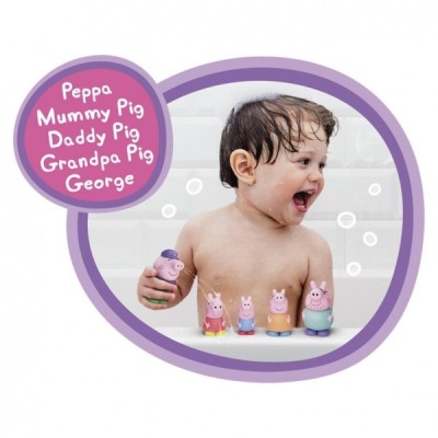 PEPPA PIG: 5 FIGURAS DE BAÑOS (FAMILIA)