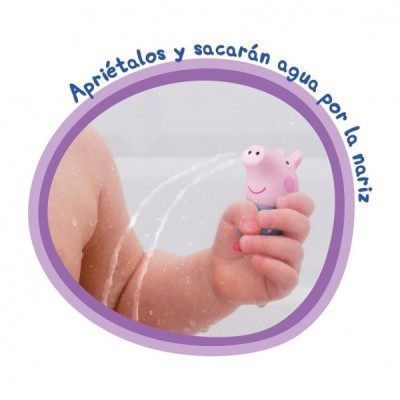 PEPPA PIG: 5 FIGURAS DE BAÑOS (FAMILIA)