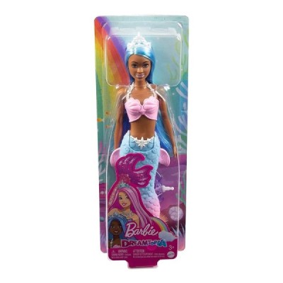 BARBIE, SIRENA MORENA CON PELO AZUL