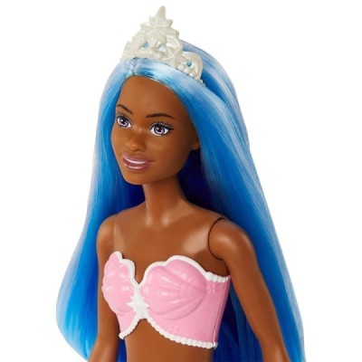 BARBIE, SIRENA MORENA CON PELO AZUL