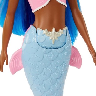BARBIE, SIRENA MORENA CON PELO AZUL