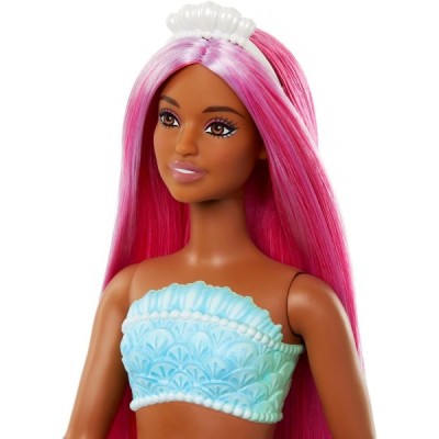 MUÑECA BARBIE SIRENA COLA RÍGIDA Coral