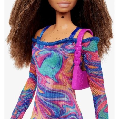 Barbie Fashionista Vestido estampado mármol