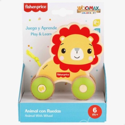 FISHER PRICE-ANIMALES MADERA CON RUEDAS 3 modelos