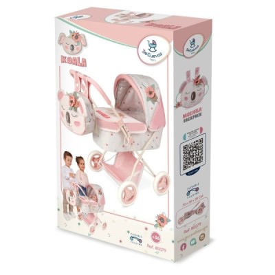 KOALA, Carro de muñeca plegable con MOCHILA De Cuevas