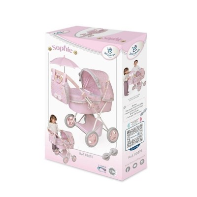 SOPHIE, Coche de Muñeca Plegable con Sombrilla y Bolso De Cuevas
