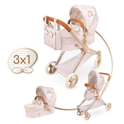 VERONA, Coche de Muñeca 3x1 Plegable De Cuevas