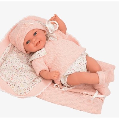 ELEGANCE 35 CM BABYTO ROSA con MANTA