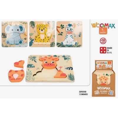 WOOMAX ZOOKABEE-PUZZLE 3D MADERA ANIMAL SELVA