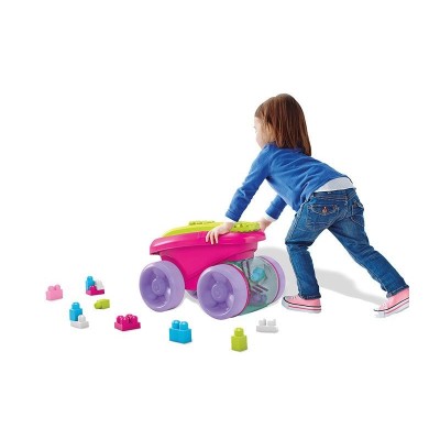 MEGA BLOKS, apisonadora tragabloques rosa