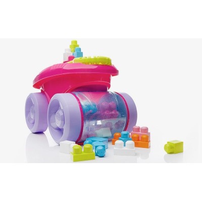 MEGA BLOKS, apisonadora tragabloques rosa