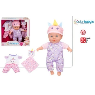 COLORBABY'S-BEBE BLANDITO 32CM CON ROPA