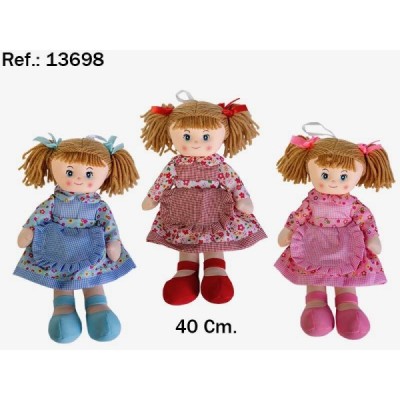 MUÑECA ALICIA 40CM. 3 COL.