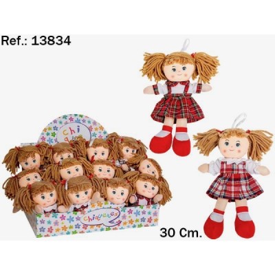 MUÑECA COLEGIALA 30CM. 2 Modelos