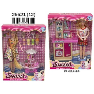 MUÑECA Puesto de Helados -2 Modelos