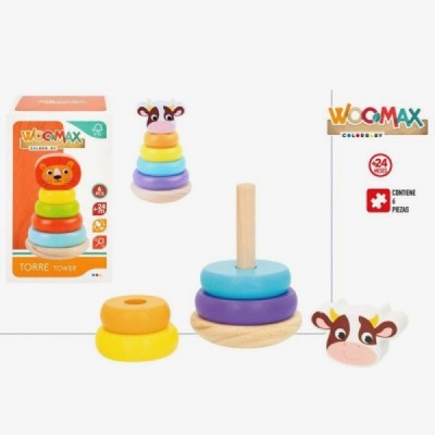 WOOMAX- TORRE BLOQUES MADERA ANIMALES 2Mod