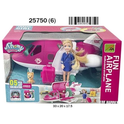 MUÑECA AZAFATA AVION