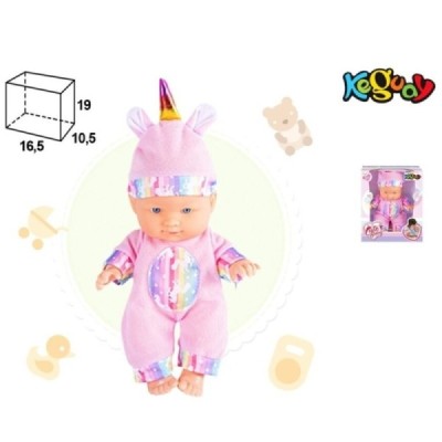 MUÑECA BEBE ARCOIRIS 22CM. SURT.