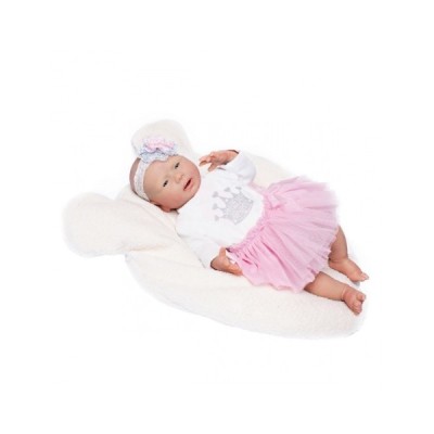 REBORN SILICONA MAR CON FALDA TUL ROSA Y DIADEMA