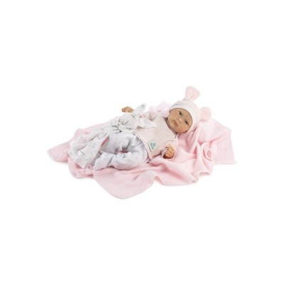 REBORN SILICONA SIRA TRAJE ROSA de LANA y BRAGUITA