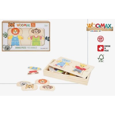 WOOMAX ZOOKABEE-PUZZLE MADERA ANIMALES 38 Pzas.