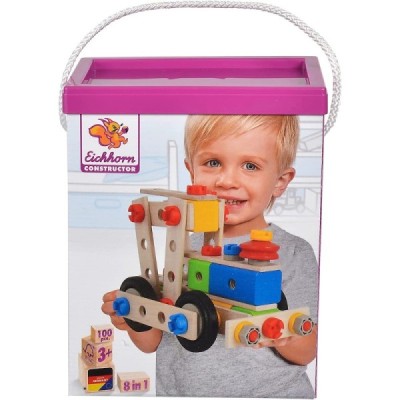 CUBO CONSTRUCCIONES DE MADERA 100 PIEZAS