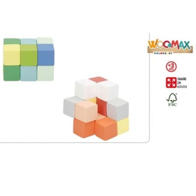 WOOMAX-CUBO MADERA 3D 4X4X6 CM 4Mod.