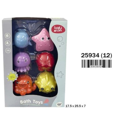 ANIMALES VINILO PARA BAÑERA -6 PZAS.