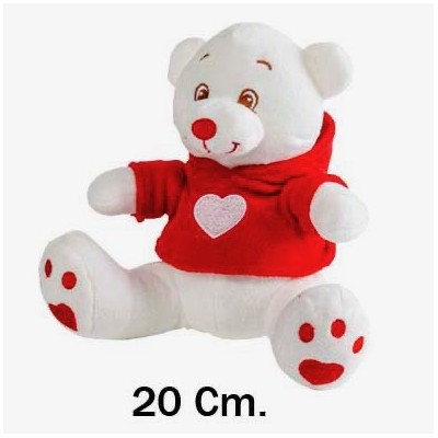 OSO SUDADERA CORAZON 20CM.