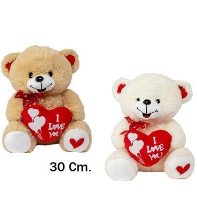 OSO CORAZON I LOVE YOU 30CM  2 COLORES