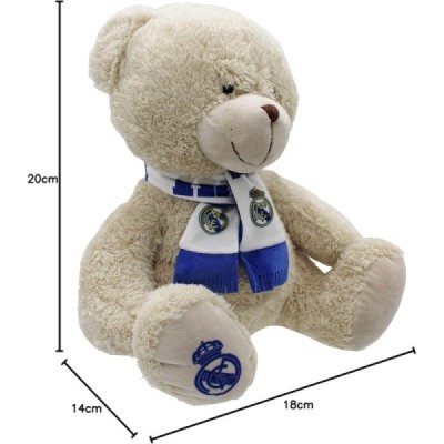 Real Madrid Peluche Osito con Bufanda 20 cm