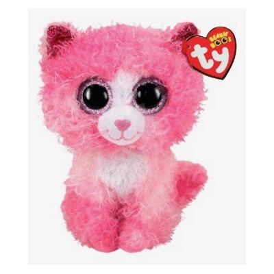 Ty Beanie Boo,  Gato Rosa 15CM