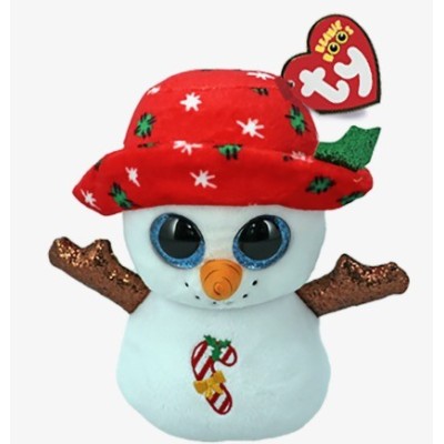 Ty Beanie Boo,  Muñeco Nieve 15CM Navidad