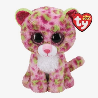 Ty Beanie Boo,  LEOPARDO LAINEY- PINK 15CM