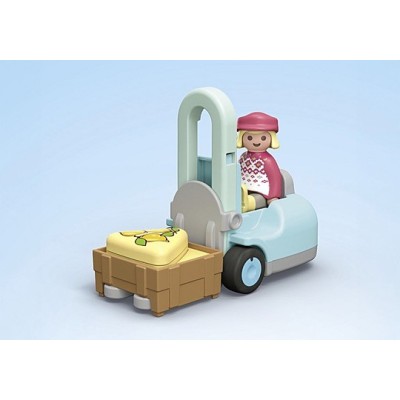 Playmobil 71691, JUNIOR: puesto ecológico y carret