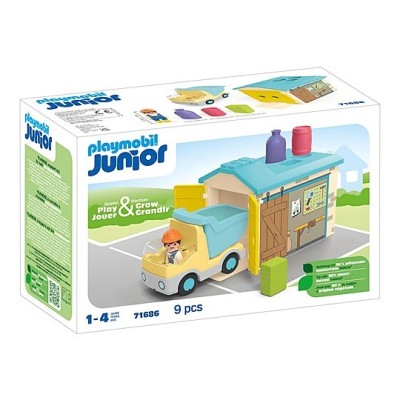 Playmobil 71686, JUNIOR: camión con garaje