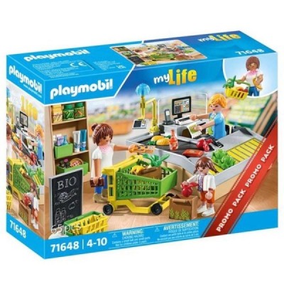 Playmobil 71648, Promo Pack supermercado ecológico