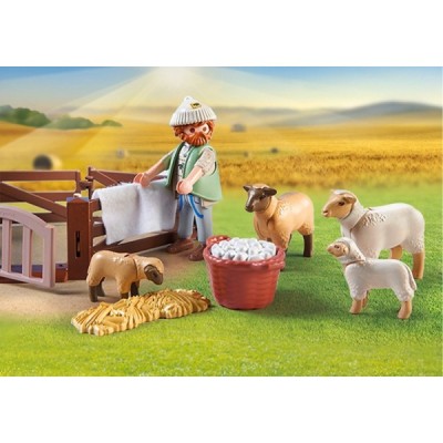 Playmobil 71444, Pastor con rebaño de ovejas